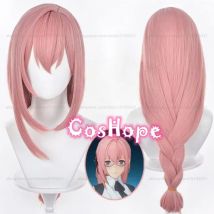 ZZZ Tsukishiro Yanagi Cosplay Perücke 70 cm Lange Geflochtene Rosa Perücke Cosplay Anime Cosplay Perücken Hitzebeständige Synthetische Perücken