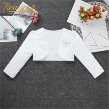 Blume Mädchen Kleider Jacke Mäntel Kinder Mädchen Lange Ärmel Bolero Jacke Shrug Pageant Hochzeit Party Kleid Kurze Strickjacke Tops