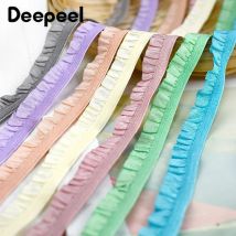 5/10/20M 10mm Ruffled Elastic Rubber for Clothes Lingerie Stretch Ribbon Slingback Elastics Band Shoes Lace Elasticity Webbing