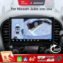Junsun Qualcomm 8 Core 360 °   Telecamera panoramica Wireless CarPlay Android Auto Car Radio per Nissan Juke YF15 2010 - 2014 GPS