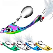 Spinner Bait 7g 10g 15g Metal Vib Fishing Lure Trolling Rotating Spoon Wobbler Sinking Hard Bait