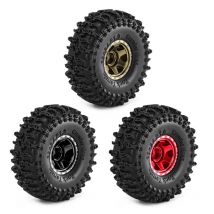4 stücke 63mm 1,0 "Metall Beadlock Rad Reifen Set Für 1/18 1/24 RC Crawler Auto TRX4M SCX24 AX24 FCX24 Upgrade Teile Zubehör