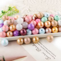 20pcs 15mm runde Kraftstoffe in spritz ung Silikon perlen mehrfarbig für Schmuck herstellung DIY Armband Halskette Schmuck hand gefertigte Accessoires