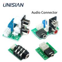 UNISIAN Audio-Verbindung AUX 3,5 mm RCA auf XH2,54 mm Signal-Adapterplatine für DIY-Verstärker