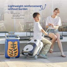Set da 1 pezzo di bagagli per bambini che possono essere seduti e nascosti, valigia trolley con valigia da trasporto, essenziale per i viaggi, può essere smontato, adatto ai bambini dai 2 ai 12 anni