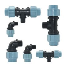 1/2 3/4 1" Außengewinde auf 20/25/32mm PVC PE Rohrverbinder Winkel T-Stück Wassersplitter Pe Rohr T-förmige Fitting