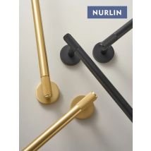 Nurlin Brass Knurled Series Bathroom Accessories Fittings Towel Bar Rails Hook Toilet Roll Holders Black Gold