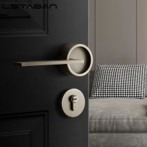 Rundes Türschloss-Set amerikanischer Stil Retro-Schlafzimmer-Türgriff Schloss Innen-Diebstahlschutz Zimmersicherheit Türschloss Sicherheit Vintage