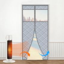 Magnetischer Türvorhang, außen sichtbarer Kalt-/Heißabdeckung, geeignet für Schlafzimmer, Balkon und Wohnzimmer, Kalt-/Heißvorhang