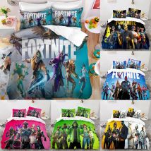 Fortnite Bettwäsche Anzug Quilt Abdeckung Spiel Cosplay Schlafzimmer Bett Abdeckung Bettwäsche Anime Cartoon Kissenbezug Zimmer Dekoration Weihnachten Geschenk