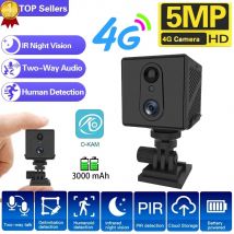 4K WiFi oder 4G Sim Mini Kamera Dual-Objektiv 5X Zoom Bewegungserkennung Nachtsicht 3000mAh Großer Akku Zwei-Wege-Gegensprechanlage Überwachung