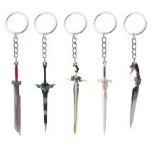 Game Final Fantasy Pendant Keychain Mini Model Remastered Sword Keyring Car Backpack Pendant Decoration Game Fan Collection Gift