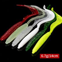 5 Stück Silikon Luya Köder Angeln Wobbler Mini Ocean Rock Angeln Weich köder Gummi Weich köder 14cm Weich wurm Kunst köder Bass
