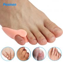 Pexmen 2/4 pezzi correttore gel per alluce valgo separatore per mignolo cuscinetti per alluce valgo punta per alleviare il dolore di calli e vesciche di mais