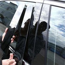 Für mercedes-benz c-class (w203) 2001-2007 glänzendes Klavier schwarz Autotür Fenster Säule Mittel pfosten Verkleidung Aufkleber