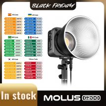 ZHIYUN Ufficiale MOLUS G200 200W COB HA CONDOTTO LA Luce 300W Bi-Color 2700K-6500K Fotografia di Illuminazione Controllo APP per Photo Camera Studio