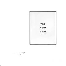 Yes You Can Motivational Phrase Poster And Print Minimalist Quotes Poster Canvas Black White Wall Art Picture Nordic Home Decor
