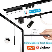 Inteligentna magnetyczna lampa szynowa Tuya Zigbee Możliwość przyciemniania Ultra cienka szyna Możliwość dostosowania do montażu powierzchniowego Nowoczesna lampa LED typu Flood Grille Spot