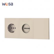 Gniazdko ścienne ciepłe Wpuszczane Panel Zintegrowane Gniazda Zasilania Przycisk Włącznik Światła Wykończenie Powierzchni Malowanie DIY Kombinacja Wpuszczane Malowanie Dom