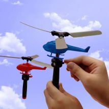 1/3/5 zestawów bambusowych Dragonfly uchwyt, gałka helikopter gry na świeżym powietrzu dla dzieci
