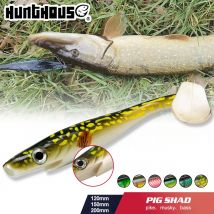 Hunthouse Pro Shad Angeln Weicher Hechtköder 12/15/20 cm Farbdruckköder Paddle Tail Shad Silikon Souple Leurre Natural Mosky
