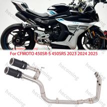 Auspuffkrümmerrohr Daul Schalldämpfer Slip on für CFMOTO 450SR-S 450SRS 2023 2024 2025 Auspuff Escape Modify Front Link Pipe