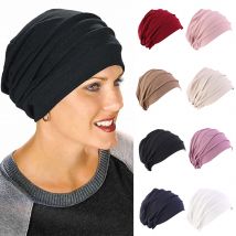 Nuove Donne di Colore Solido Turbante Cancro Beanie Cofano Interno Hijab Cap Perdita di Capelli Chemio Cappello Elastico Testa Cap Musulmano Cappello Indiano