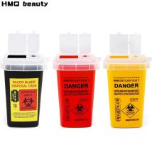 Scatola per rifiuti in plastica da 1 litro Contenitore per forniture mediche Scatola di raccolta usa e getta di grande capacità Scatola di immagazzinaggio per il riciclaggio delle lame degli aghi del