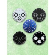 VK63 Dial 29.5mm S Logo Suitable For Automatic Movement Green Luminous Watch Modification Accessories