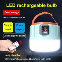 Solar Led Camping Licht Outdoor Fernbedienung Zelt Lampe USB Aufladbare Lampe Tragbare Laternen Notfall Lichter für Wandern BBQ
