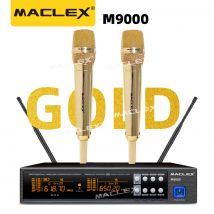 Gold ！！！ MACLEX  UHF M9000 Long Distance Dual Channel Handheld Professional Wireless Microphone System Stage Performance MIC