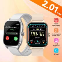 Smartwatch 2025, Dynamic Island 2,01 Zoll, Smartwatch, Geste, BT-Anrufe, digitale Spieluhren für Männer und Frauen, wasserdicht, Smarthwhatch