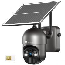 Ctronics 4G telecamera di sorveglianza pannello solare esterno 8W 14400mAh batteria telecamera di sicurezza Wireless 2K visione notturna tracciamento automatico