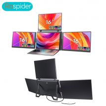 16-calowy przenośny monitor LCD z potrójnym ekranem i podświetleniem, wyświetlacz FHD, dodatkowy ekran rozszerzający do laptopa z połączeniem jednym kablem