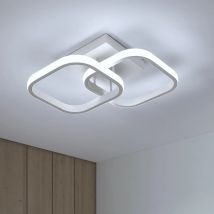Luz de techo LED 30W, lámpara de techo LED acrílica cuadrada moderna 35CM, luz de techo de luz blanca fría 6500K para cocina, comedor