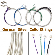 10 set ((A-D-G-C)) high quality german silver Cello Strings 4/4 3/4 1/2 1/4,cello Parts and Accessories