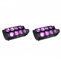 2PCS 8x15W 4in1 RGBW Fascio Moving Head Wash DJ Bar Strobe Effetti scenici Led Spider Light