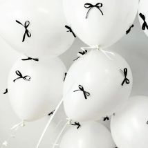 39 pezzi palloncini fiocco bianco set fai da te mini fiocchi di nastro nero palloncino decorazione festa di nozze compleanno baby shower globos anniversario
