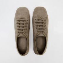 2026 Autumn Flats Shoes for Women Flat with Derby Shoe Women's Casual Loafers Suede Square Toe Lace-up Retro Single Shoes