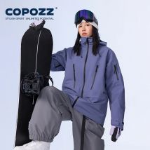 COPOZZ płaszcze narciarskie zimowe ciepłe damskie męskie dresy z kapturem sportowa kurtka snowboardowa górska odzież wierzchnia damska wiatroszczelna odzież narciarska