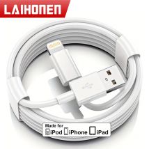 3 pezzi 1 pezzo per cavo caricabatterie iPhone cavo dati fulmine cavo di ricarica USB A certificato MFi originale adatto per iPhone 13 12 1