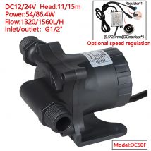 Silent Brushless Motor Submersible Water Pump DC12/24V Small Portable Garden Irrigation Booster Pump with EU Adapter IP68