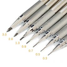 0,5 0,7 0,9 1,3 2,0 mm Set di matite meccaniche Full Metal Art Disegno Pittura Matita automatica con mine Forniture scolastiche per ufficio