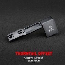 WADSN Night Hunting Light Offset Mount for Surefire M300 M600 M300V Tactical Scout Weapon Flashlight on 20mm Picatinny Rail Mlok