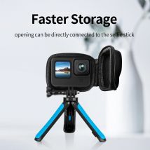 TELESIN Mini bolsa de almacenamiento protectora EVA para GoPro 12 Hero 12 11 10 9 cámara de acción negra caja impermeable montaje Go Pro Accesorios