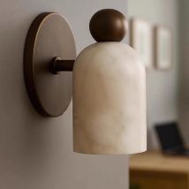 Retro Spanish Marble Wall Lamp Design Simple and Medieval Bedroom Headboard Corridor Balcony Creative and Personalized Lighting