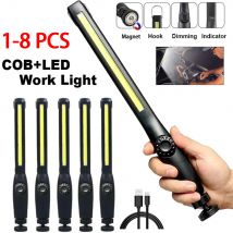 Luci da lavoro a LED rotanti portatili COB Lampada da lavoro a LED magnetica ultra luminosa Luci di ispezione per emergenza di riparazione auto all'aperto