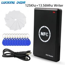 NFC-Kartenleser, Schreibgerät, 125 kHz + 13,56 MHz, verschlüsselter Programmierer, Kopierer, RFID-Duplikator, Karte, integrierte Kopie, kostenlose Software, UID T5577