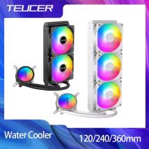 TEUCER RGB CPU Water Cooler 120/240/360mm All In One CPU Raffreddamento a liquido Radiatore raffreddato ad acqua per X99 2011 1700 1200 115X AM5