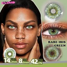 UYAAI Cosmetic Beauty Linsen, grüne farbige Kontaktlinsen für Augen, hochwertige blaue Augenlinse, natürliche graue Linsen, lila Linsen